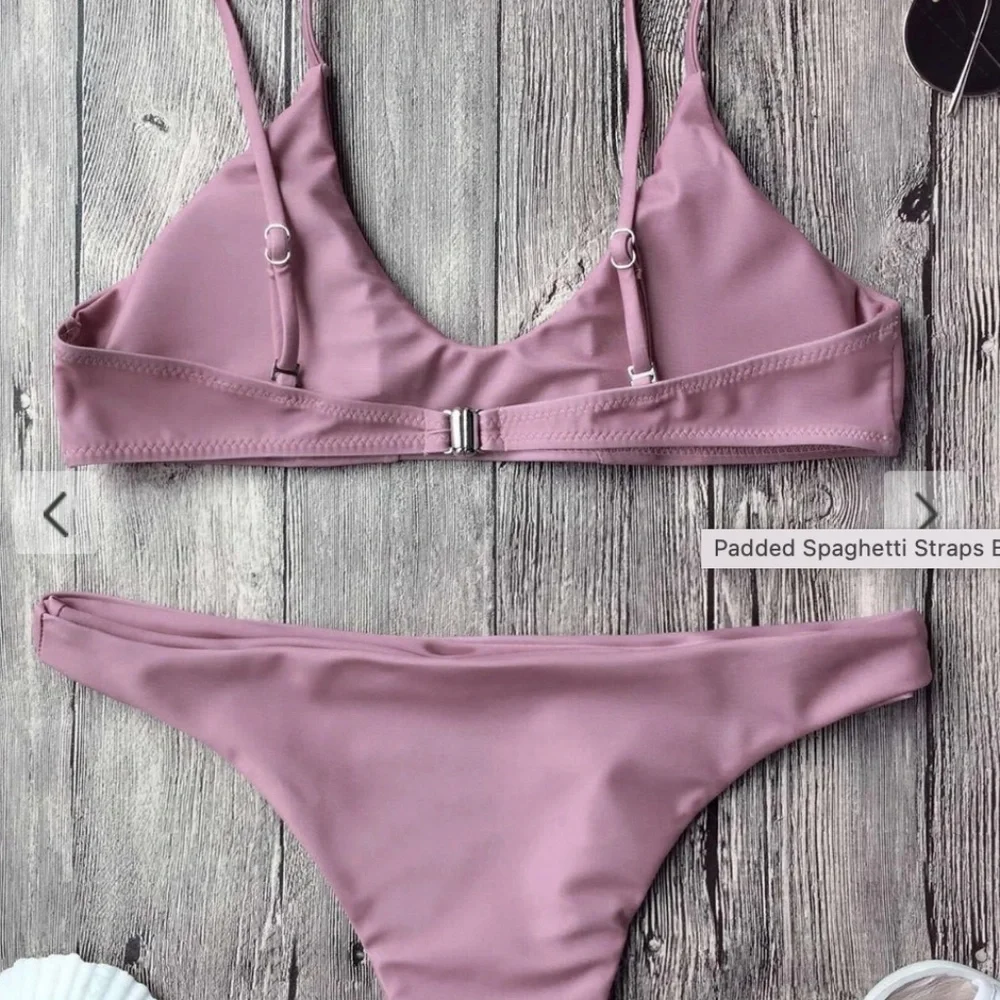 NWOT Pink Spaghetti Strap Bikini Set